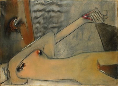SEBASTIAN MATTA Santiago del Cile 1911 Sans titrel, 1948 Olio su tela, cm. 50...