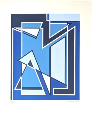 Mario Radice (Como, 1898 - Milano, 1987) 
Composizione 
Serigrafia cm 56x76