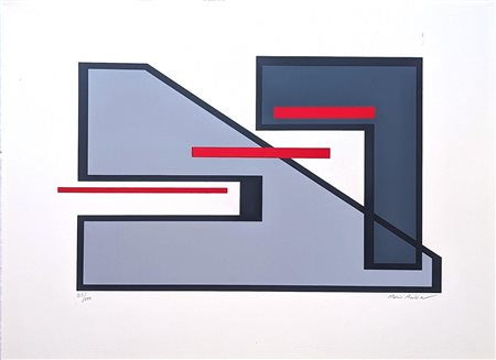 Mario Radice (Como, 1898 - Milano, 1987) 
Composizione 
Serigrafia cm 56x76