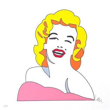 Marco Lodola (Dorno, 1955 - ) 
Marylin 
serigrafia materica a smalto su carta cm 30x30