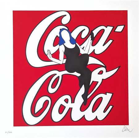 Marco Lodola (Dorno, 1955 - ) 
Coca Cola  
serigrafia materica a smalto su carta cm 30x30