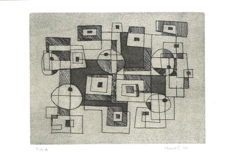 Luigi  Faccioli (1929  - 1991) 
Composizione 
litografia cm 35x50