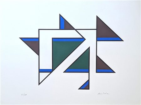 Mario Radice (Como, 1898 - Milano, 1987) 
Composizione 
Serigrafia cm 56x76