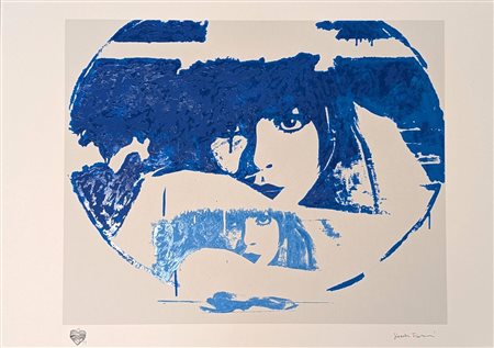 Giosetta Fioroni (Roma, 1932 - ) 
Doppio Liberty Light Blue 
Serigrafia polimaterica e carborundum a colori su cartaHAHNEMUHLE 400gr cm 70x100