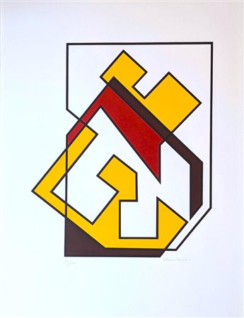 Mario Radice (Como, 1898 - Milano, 1987) 
Composizione 
Serigrafia cm 56x76