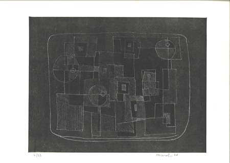 Luigi  Faccioli (1929  - 1991) 
Composizione 1978
litografia cm 35x50