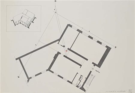 Maurizio Mochetti Senza titolo 1970 - 1972 Pianta architettonica stampata e...