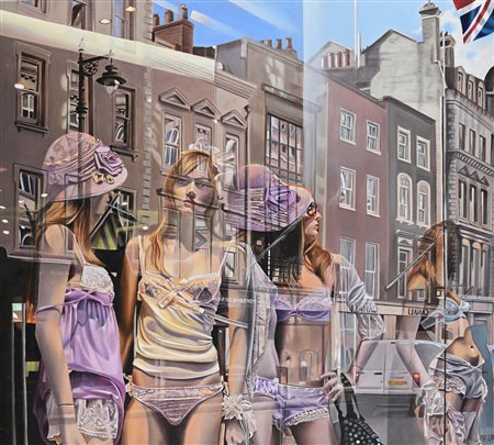 Enrico Ghinato London New Bond Street 2011 Olio su tela cm 80x100 Al verso...