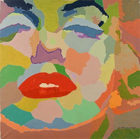 Ovidio Andrea Picini Marilyn 2003 Tempera su tela cm 100x100 Firma e data in...