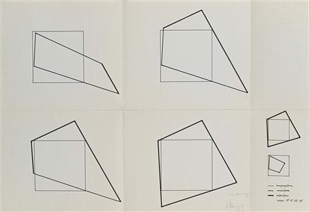 Norbert Thomas I segni della Geometria 1981 Matita e pennarello su carta cm...