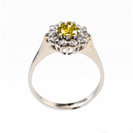 ANELLO in oro bianco 18 KT con diamanti