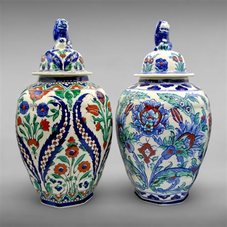 Two European Iznik-style vases