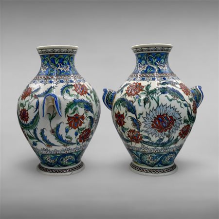 Pair of Samson Iznik-style vases