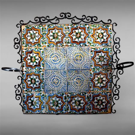 A large Aresta (cuenca) tile panel