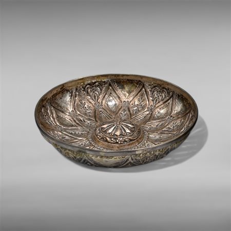 A silver embossed Ottoman hammam bowl