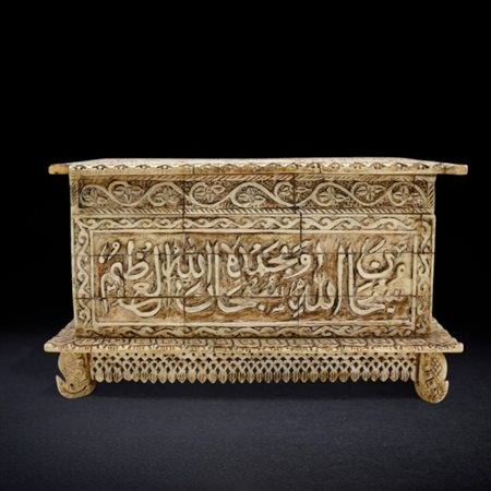 A Mughal style bone casket