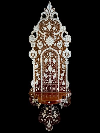 A mother-of-pearl inlaid Turban stand (Kavuvklu)