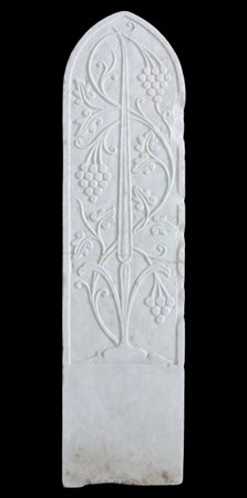 White marble stele