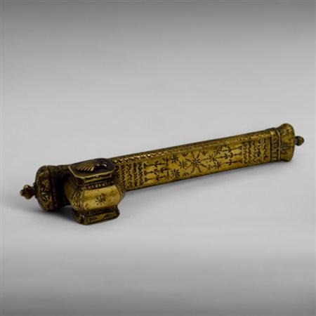 A brass Pencase (Qalamdan)