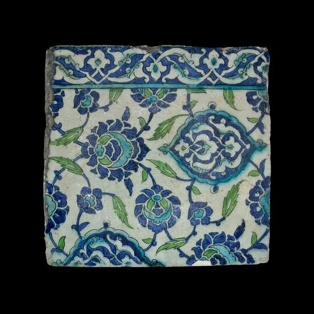 Damascus tile with floral racemes