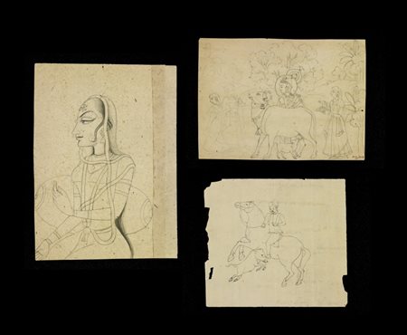 Group of three drawings