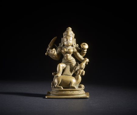 Bronze casting depicting Durga Mahishasura Mardini