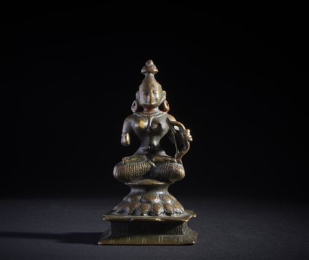 A bronze figure of Tripurasundari