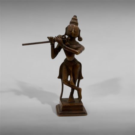 A copper alloy figure of Krishna Venugopala