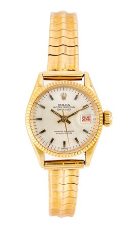 Rolex datejust lady in oro. Oro giallo 750/000. Ref. n° 6517, cassa n° 44881,...