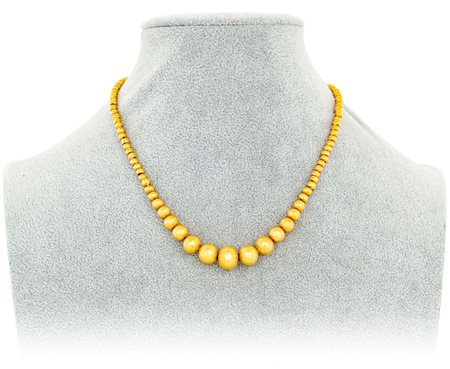 Collana in oro a sfere Oro giallo 875/000. Peso complessivo gr. 29,80...