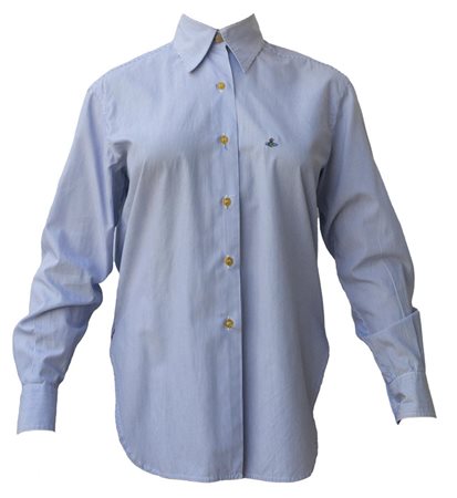 Vivienne Westwood CLASSIC SHIRT Description: fine striped cotton shirt. Pale...