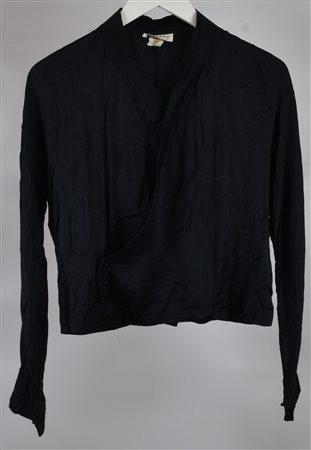 Genny SILK SHIRT DESCRIPTION: Black silk shirt with side button fastening....