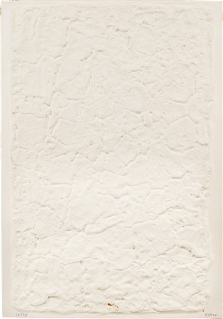 Alberto Burri (Città di Castello 1915-Nizza 1995)  - Cretto bianco (Prima pagina del libro Variazioni), 1962