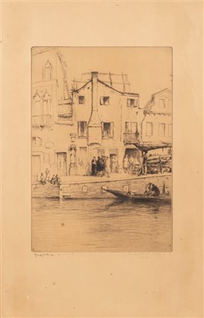 Edgar Chahine (Vienna 1874-Parigi 1947)  - Veduta di Venezia, 1923