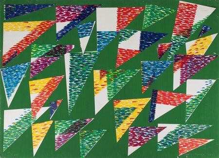 Piero Dorazio (Roma 1927-Perugia 2005)  - Composizione con triangoli, 1991