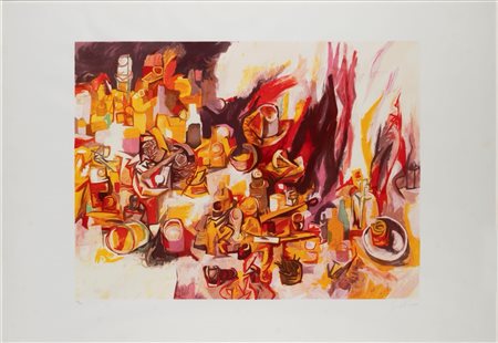 Renato Guttuso (Bagheria 1911-Roma 1987)  - Natura morta