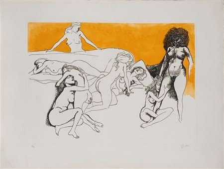 Renato Guttuso (Bagheria 1911-Roma 1987)  - Zelis a Usbek