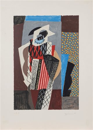 Gino Severini (Cortona 1883-Parigi 1966)  - Arlecchino, 1974