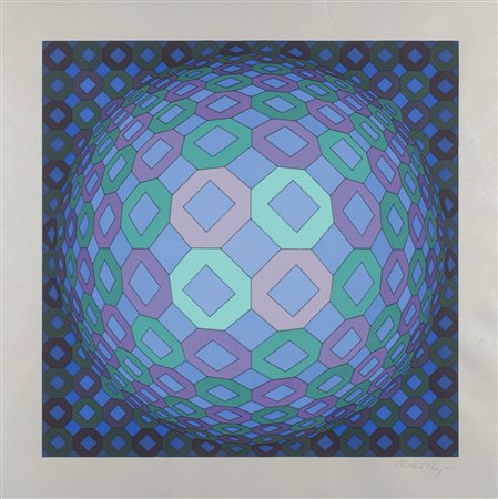 Victor Vasarely (Pécs 1906-Parigi 1997)  - Okta-Pos, 1972