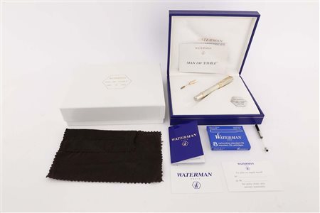 Waterman Man 100 Etoile 1983-1993 - Penna stilografica in argento massiccio...