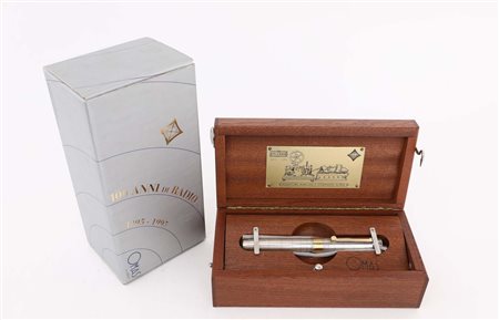 Omas Marconi 100 anni di radio - Penna stilografica in argento 925/000 con...