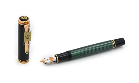 Pelikan Souveran M 800 Green & Black - Penna stilografica in vernice con...