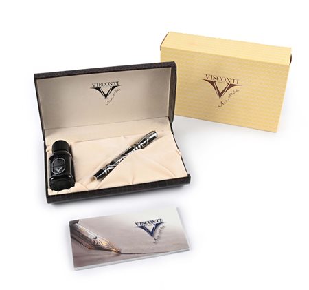 Visconti Istos Aracnis - Penna stilografica con fusto in resina nera...