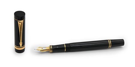 Parker Duofold Centennial - Penna stilografica in vernice nera con...