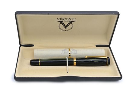 Visconti Celluloide - Penna stilografica in celluloide marmorizzata con...