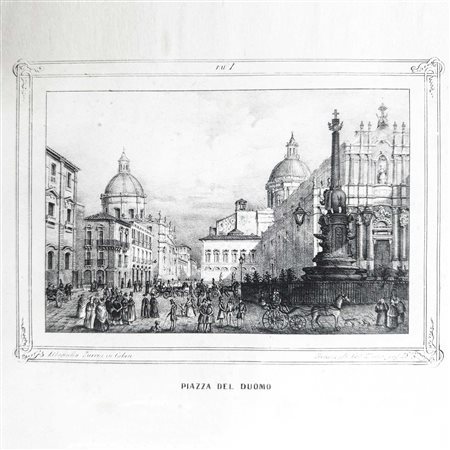 Salvatore  Zurria (Catania  '800)  - PIAZZA DEL DUOMO, 1848