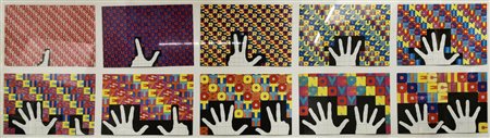 Alighiero Boetti DA UNO A DIECI, 1980 stampe a colori su cartoncino...