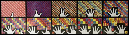 Alighiero Boetti DA UNO A DIECI, 1980 stampe a colori su cartoncino...