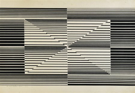 Renaldo Nuzzolese SENZA TITOLO, 1965 serigrafia, cm 34x49; es. 19/50 firma,...