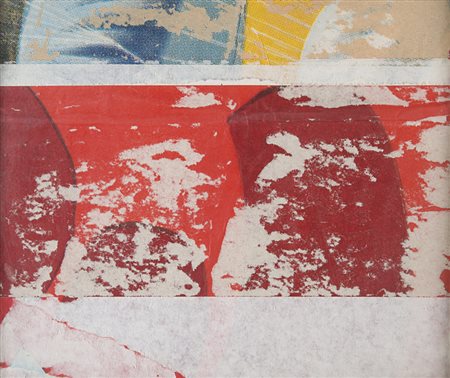 Mimmo Rotella , Catanzaro 1918 , Milano 2006 "Décollage" 1969 carta, cm 25x30...